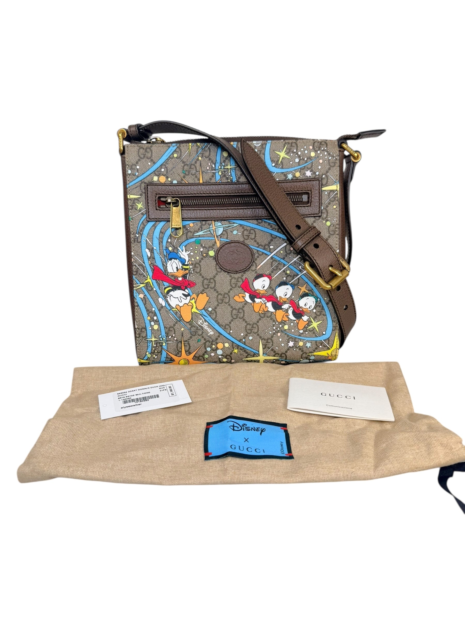 Gucci x Disney Donald Duck GG Supreme Messenger Bag Cruise 2020