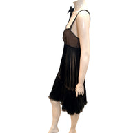 Dolce & Gabbana Sheer Silk Bow Strap Dress Early 2000s IT 44