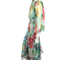 Dolce & Gabbana Spring Summer 2008 Silk Floral Chiffon Gown IT40