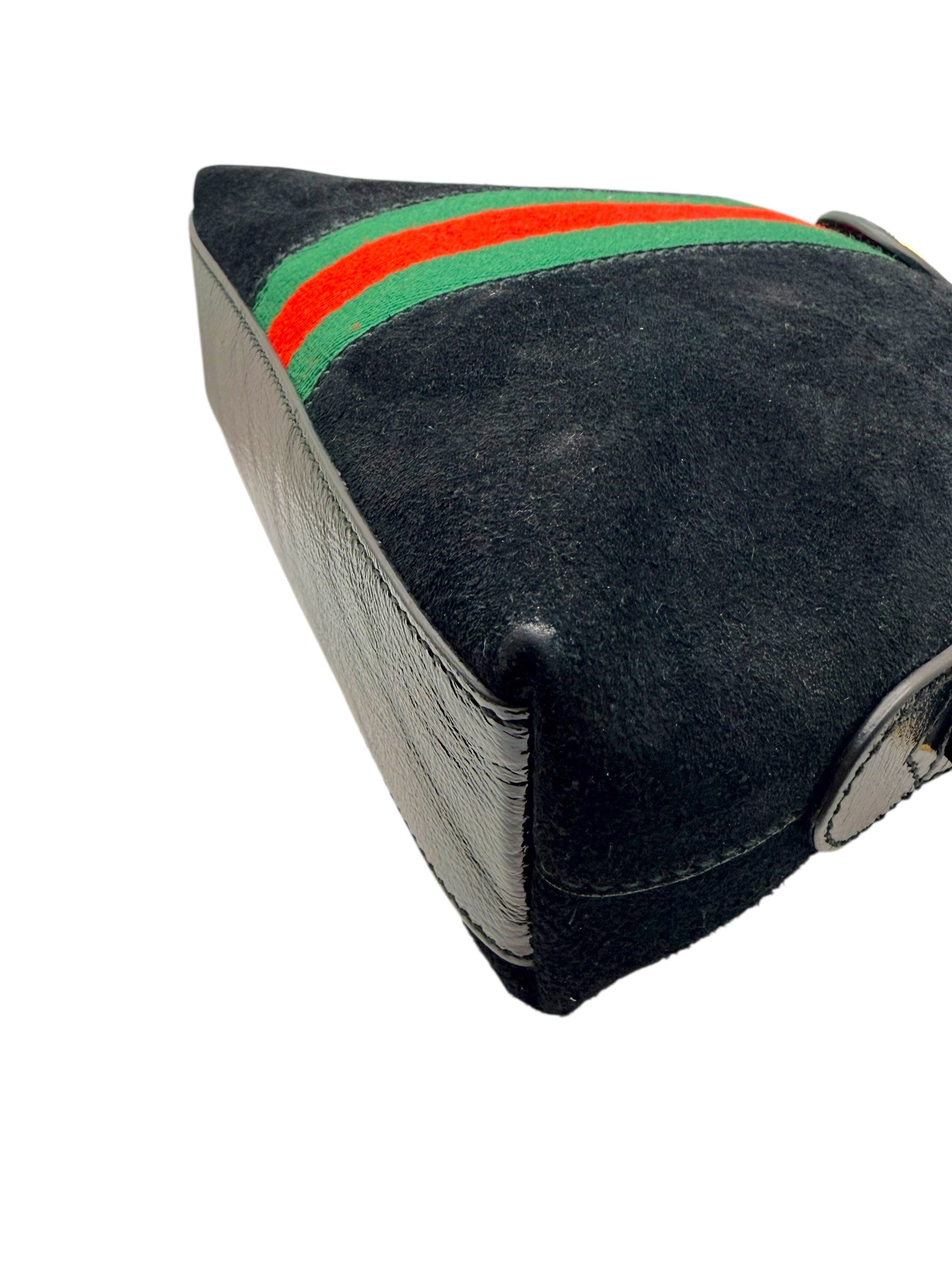 Gucci Ophidia Black Suede GG Web Shoulder Bag | Italy c. 2018–2019