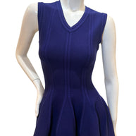 Alaïa Sculpted Knit Dress & Cropped Cardigan Set Blue IT 38 /40