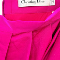 Christian Dior Fuchsia Wool Silk Skirt Suit Set 2023 Size FR36 US4