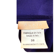 Alaïa Sculpted Knit Dress & Cropped Cardigan Set Blue IT 38 /40