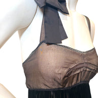 Dolce & Gabbana Sheer Silk Bow Strap Dress Early 2000s IT 44