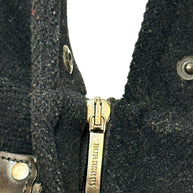 Burberry Black Wool Duffle Jacket with Hood Made in England (Early 2000s) S