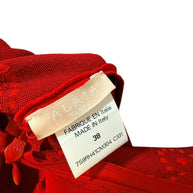 Alaïa Red Jacquard Knit Fit & Flare Dress – Spring/Summer 2017 IT 38