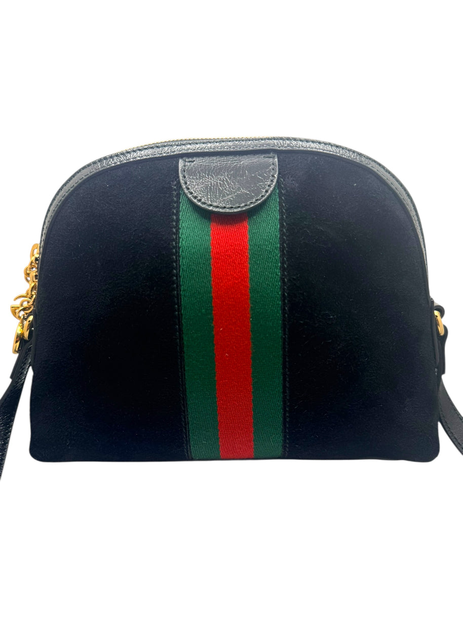 Gucci Ophidia Black Suede GG Web Shoulder Bag | Italy c. 2018–2019
