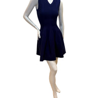 Alaïa Sculpted Knit Dress & Cropped Cardigan Set Blue IT 38 /40