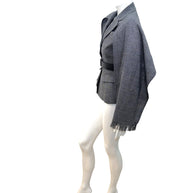 Christian Dior SS2011 3-Piece Wool Blazer, Removable Cape & Logo Belt Set FR36 | Galliano Era
