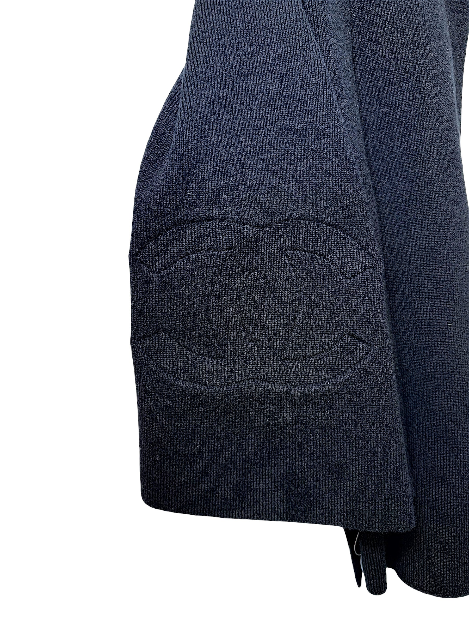 Chanel Black Cashmere Logo Scarf Wrap | Oversized CC Shawl Made in Italy (NWT)