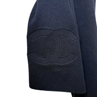 Chanel Black Cashmere Logo Scarf Wrap | Oversized CC Shawl Made in Italy (NWT)