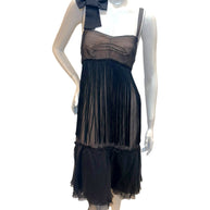Dolce & Gabbana Sheer Silk Bow Strap Dress Early 2000s IT 44