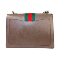 Gucci Dionysus Embroidered Floral Leather Shoulder Bag Taupe Web Stripe