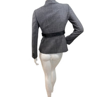 Christian Dior SS2011 3-Piece Wool Blazer, Removable Cape & Logo Belt Set FR36 | Galliano Era