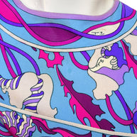 Vintage Emilio Pucci Psychedelic Print Long Sleeve Midi Dress | 1960s–1970s Italy