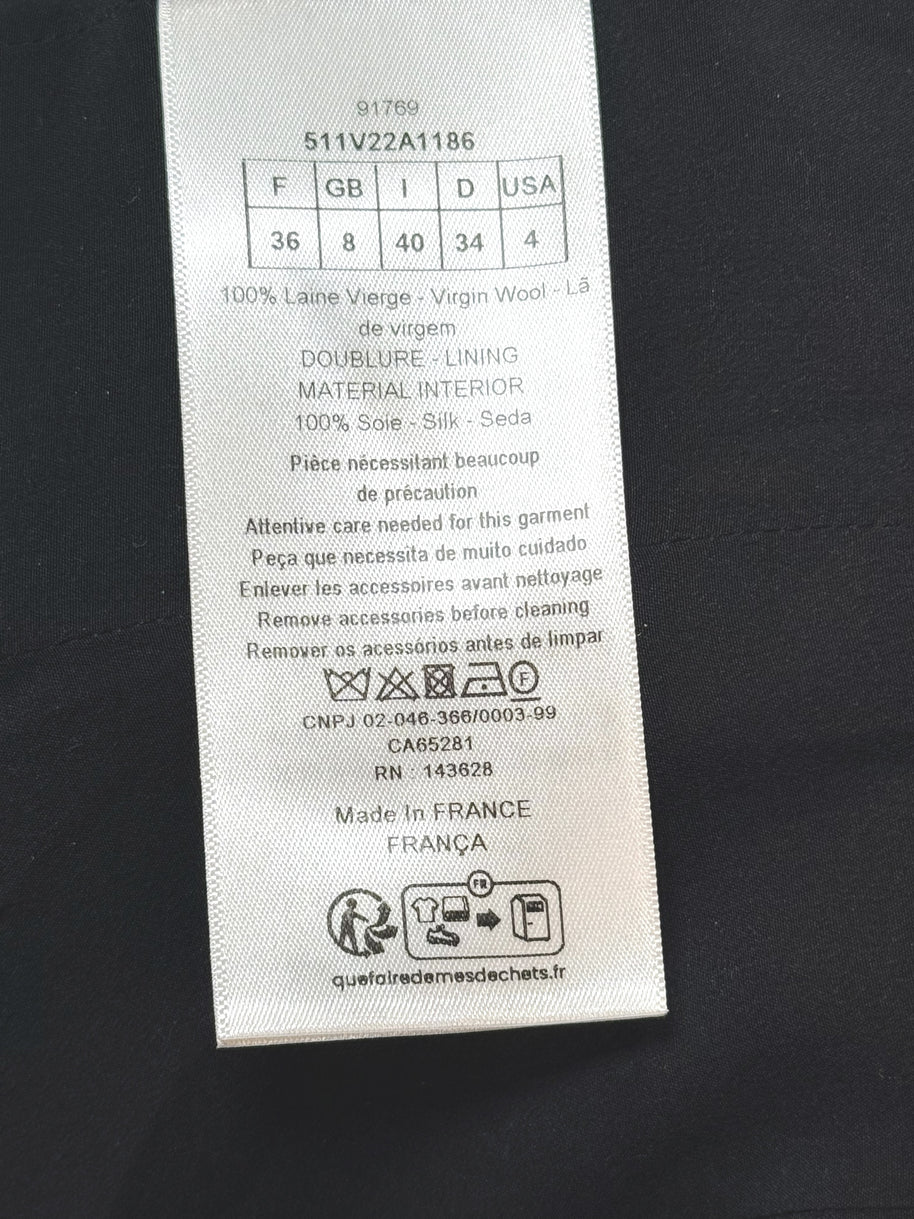 Christian Dior SS2011 3-Piece Wool Blazer, Removable Cape & Logo Belt Set FR36 | Galliano Era