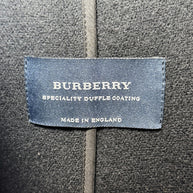 Burberry Black Wool Duffle Jacket with Hood Made in England (Early 2000s) S