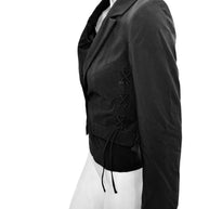 Love Moschino Black Tailored Jacket with Corset Lace-Up Sides IT 42 / US 6 (FW18/19)