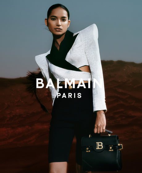 Balmain archival fashion campaign representing authenticated pre-owned Balmain luxury apparel and accessories