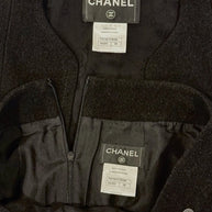 Chanel Vintage Fall/Winter 2007–2008 Black Wool Silk Skirt Suit (FR 38 / US 6)
