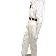 SAINT LAURENT 2023 White Utility Jumpsuit FR 36 NWT