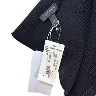 Chanel Black Cashmere Logo Scarf Wrap | Oversized CC Shawl Made in Italy (NWT)