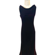 Alaïa FW2008 Burgundy Velvet Draped Cowl-Neck Evening Gown (IT 38 | US 0–2)