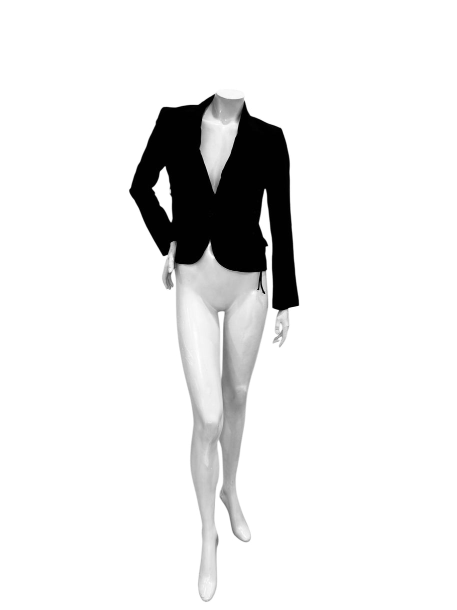 Love Moschino Black Tailored Jacket with Corset Lace-Up Sides IT 42 / US 6 (FW18/19)