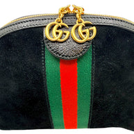 Gucci Ophidia Black Suede GG Web Shoulder Bag | Italy c. 2018–2019