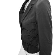 Love Moschino Black Tailored Jacket with Corset Lace-Up Sides IT 42 / US 6 (FW18/19)