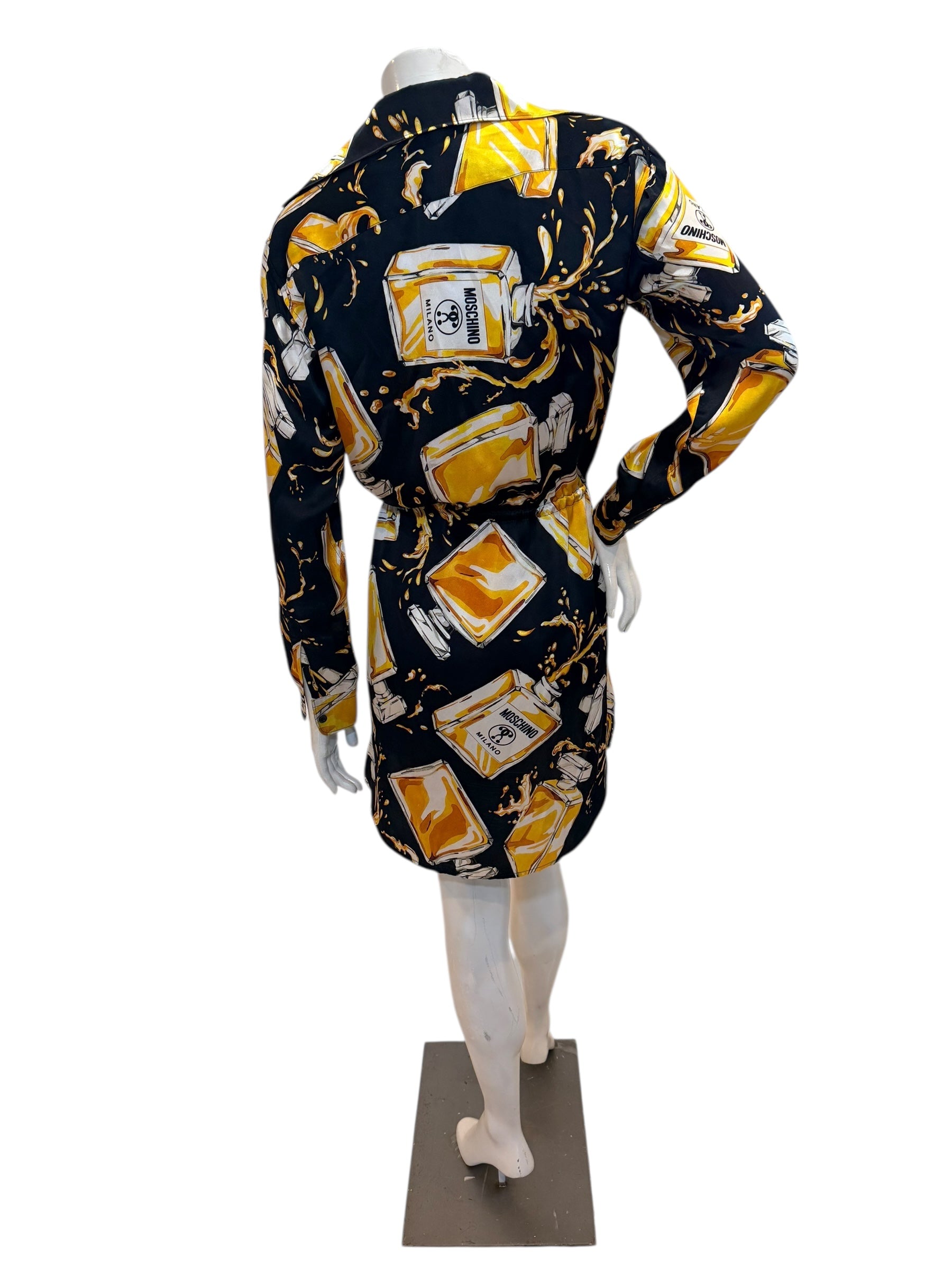 Moschino Couture Perfume Print Wrap Dress – Jeremy Scott Era IT 40