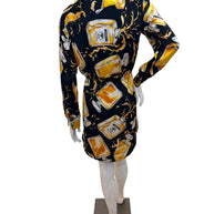 Moschino Couture Perfume Print Wrap Dress – Jeremy Scott Era IT 40