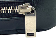 Saint Laurent Paris YSL Black Quilted Leather Mini Camera / Cosmetic Bag