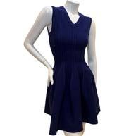 Alaïa Sculpted Knit Dress & Cropped Cardigan Set Blue IT 38 /40