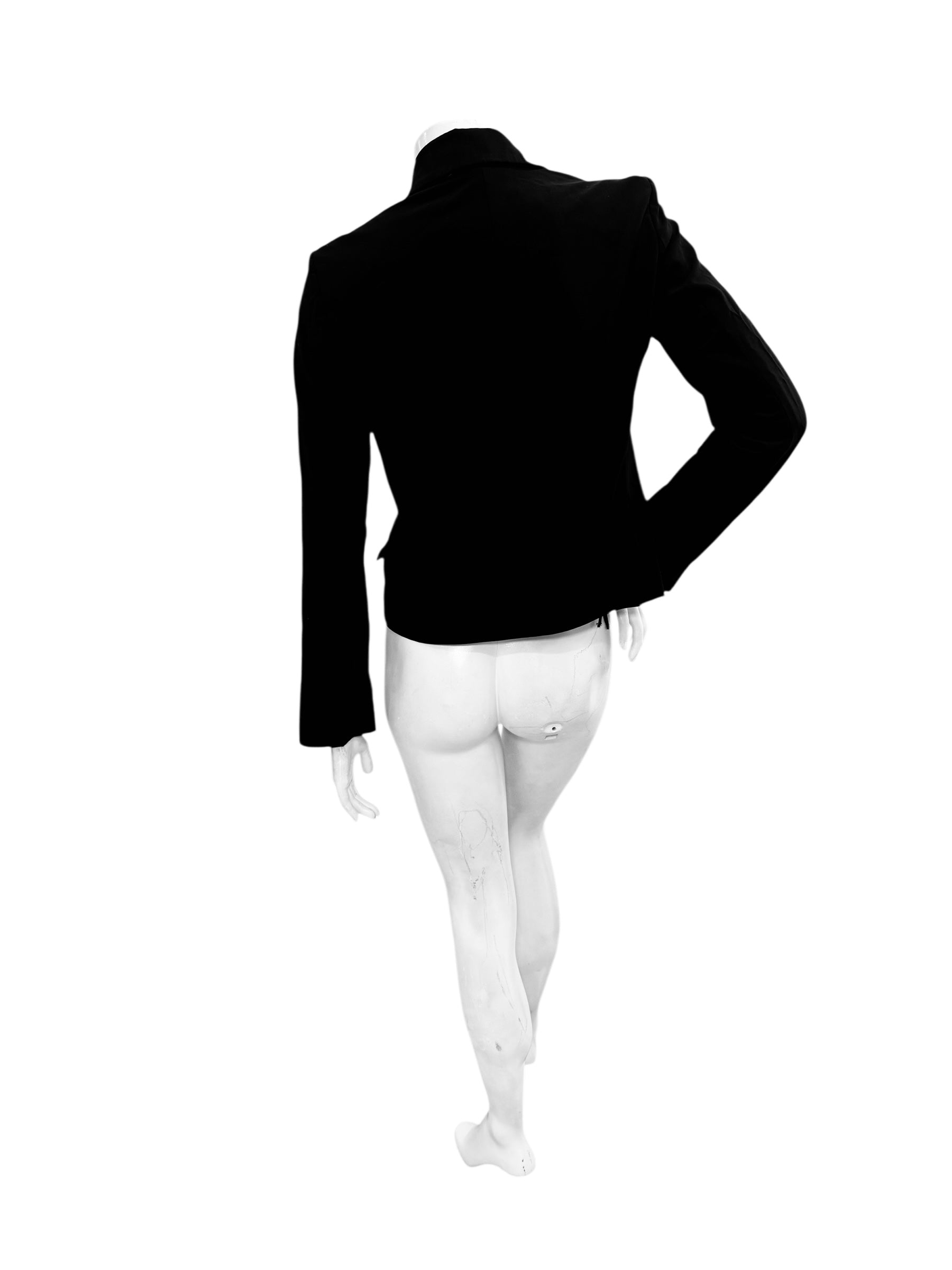 Love Moschino Black Tailored Jacket with Corset Lace-Up Sides IT 42 / US 6 (FW18/19)