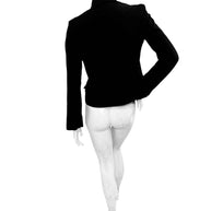 Love Moschino Black Tailored Jacket with Corset Lace-Up Sides IT 42 / US 6 (FW18/19)