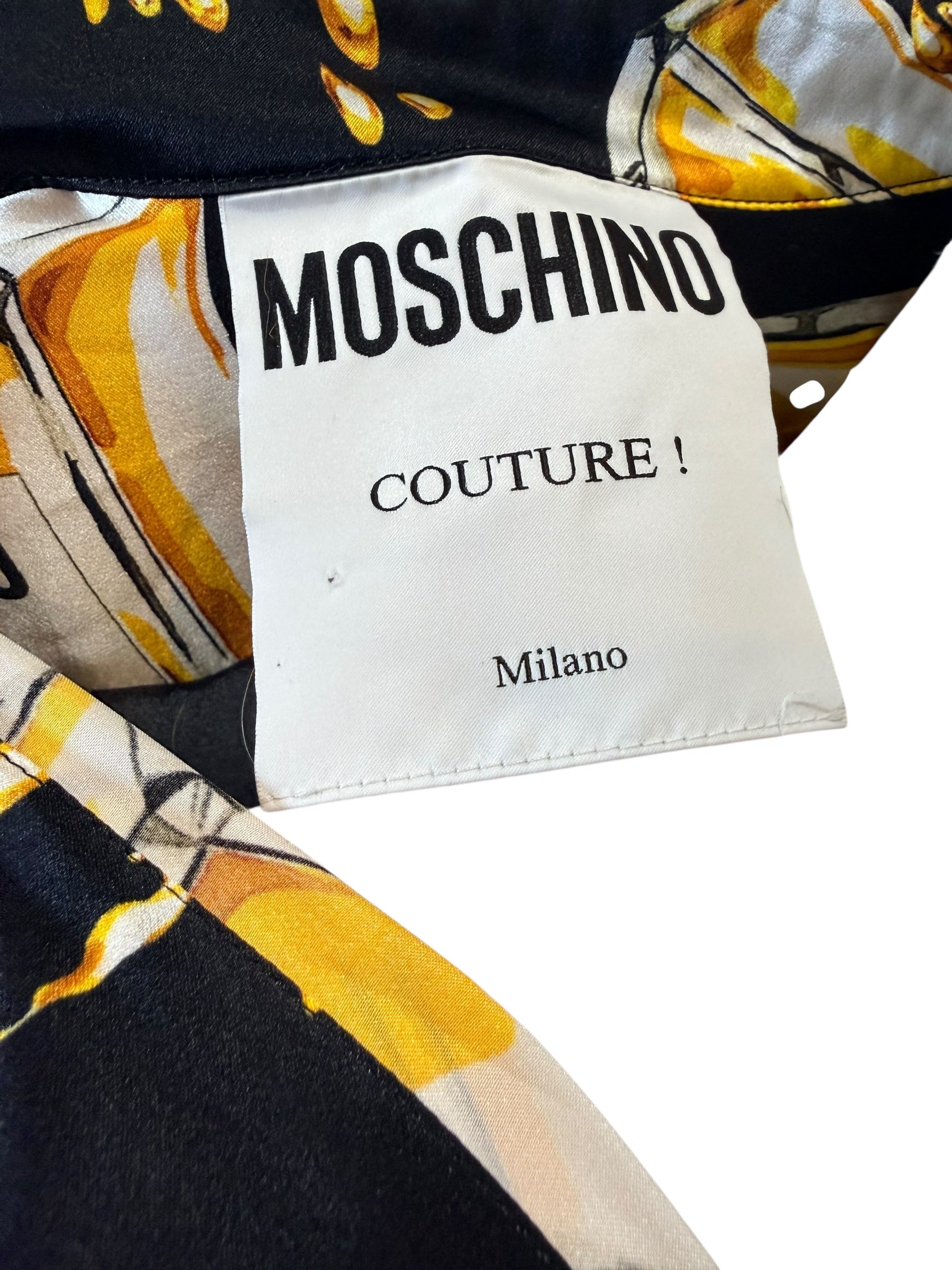 Moschino Couture Perfume Print Wrap Dress – Jeremy Scott Era IT 40