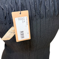 Alaïa Black Ribbed Knit Dress with Sculptural Ruffle Skirt | Size FR 38