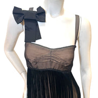 Dolce & Gabbana Sheer Silk Bow Strap Dress Early 2000s IT 44
