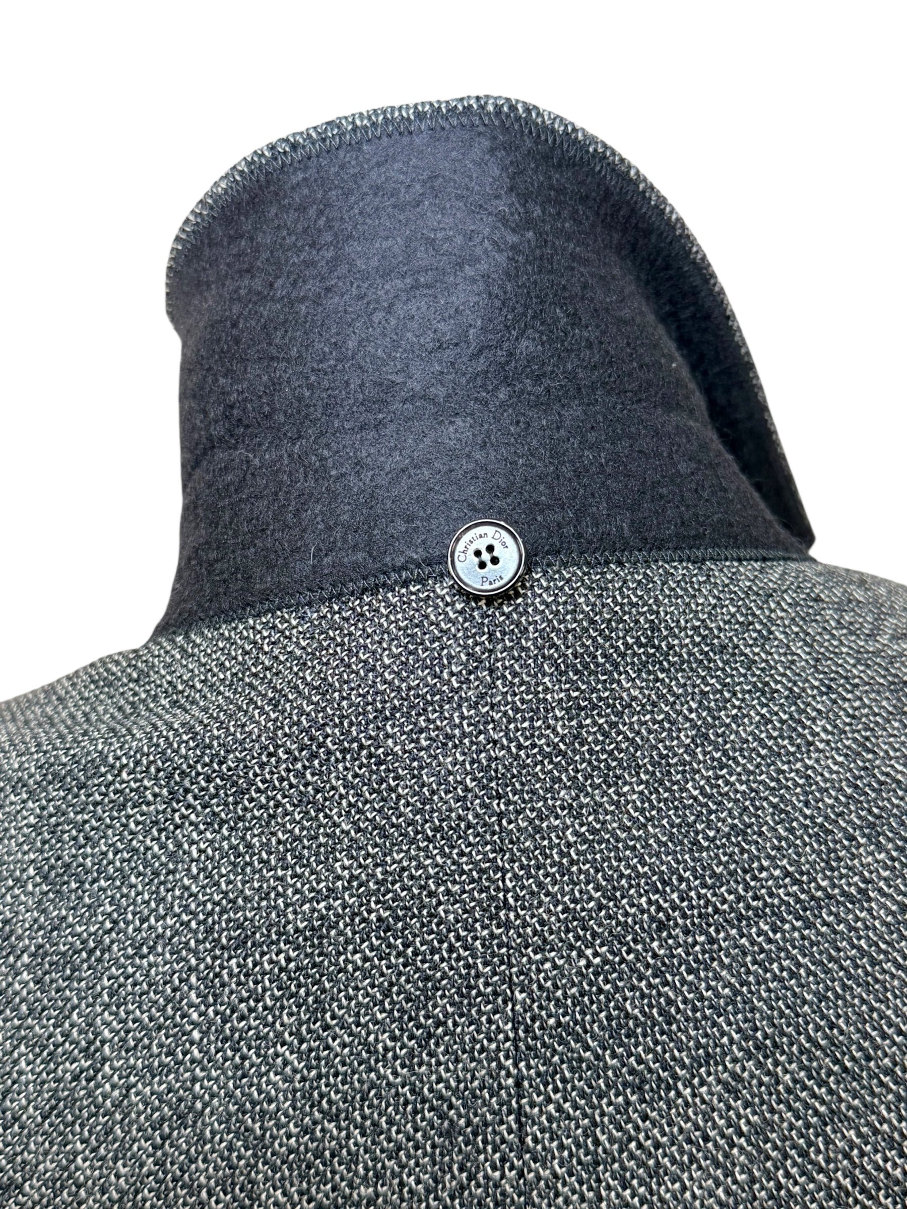 Christian Dior SS2011 3-Piece Wool Blazer, Removable Cape & Logo Belt Set FR36 | Galliano Era