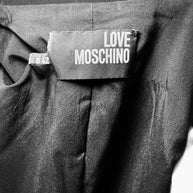 Love Moschino Black Tailored Jacket with Corset Lace-Up Sides IT 42 / US 6 (FW18/19)