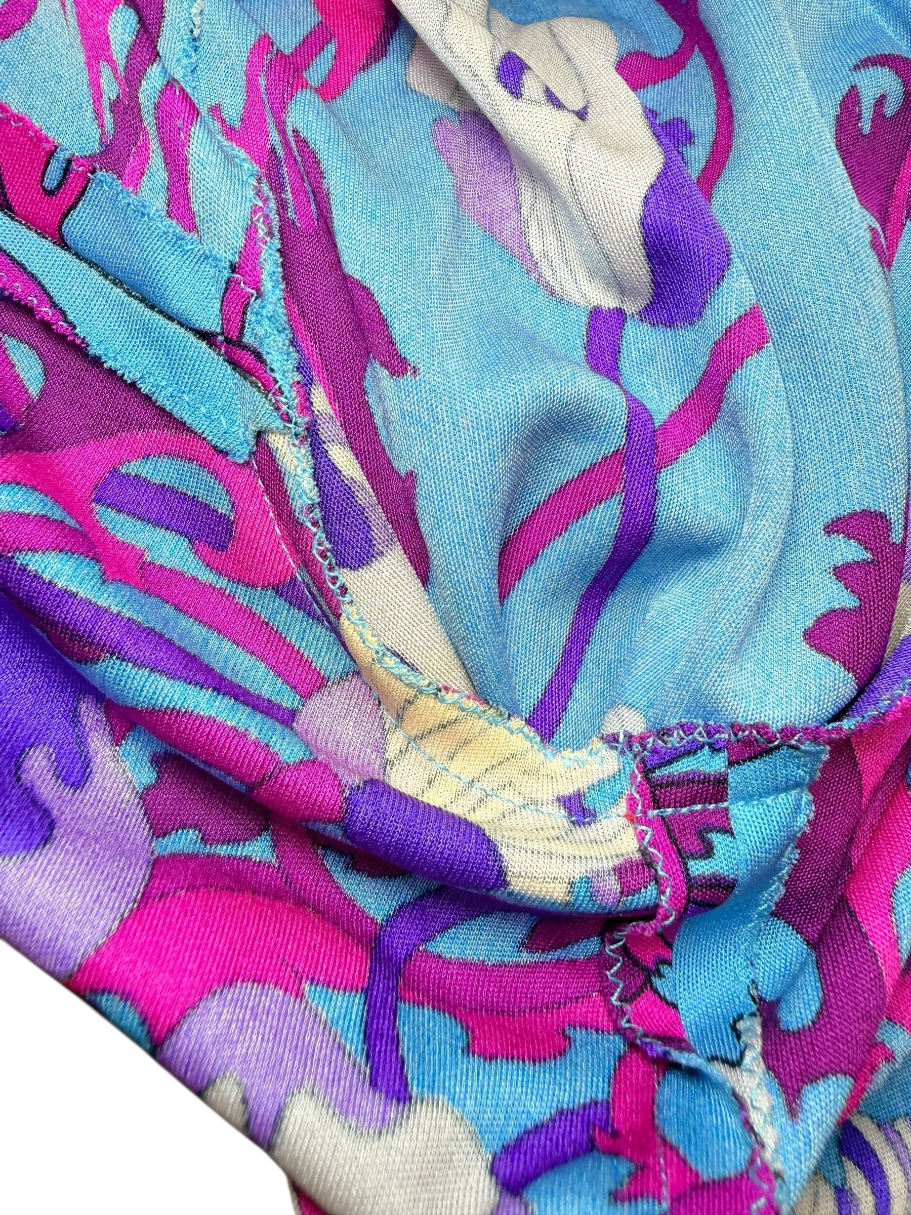 Vintage Emilio Pucci Psychedelic Print Long Sleeve Midi Dress | 1960s–1970s Italy