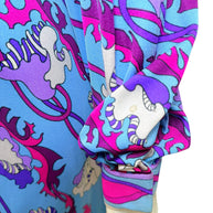 Vintage Emilio Pucci Psychedelic Print Long Sleeve Midi Dress | 1960s–1970s Italy