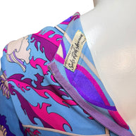 Vintage Emilio Pucci Psychedelic Print Long Sleeve Midi Dress | 1960s–1970s Italy