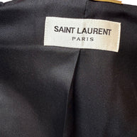 Saint Laurent Pink Tweed Faux Fur Cuff Jacket FW2021 Size FR38