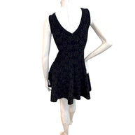 Alaïa Black Textured Knit Fit & Flare Dress IT 40 Made in Italy