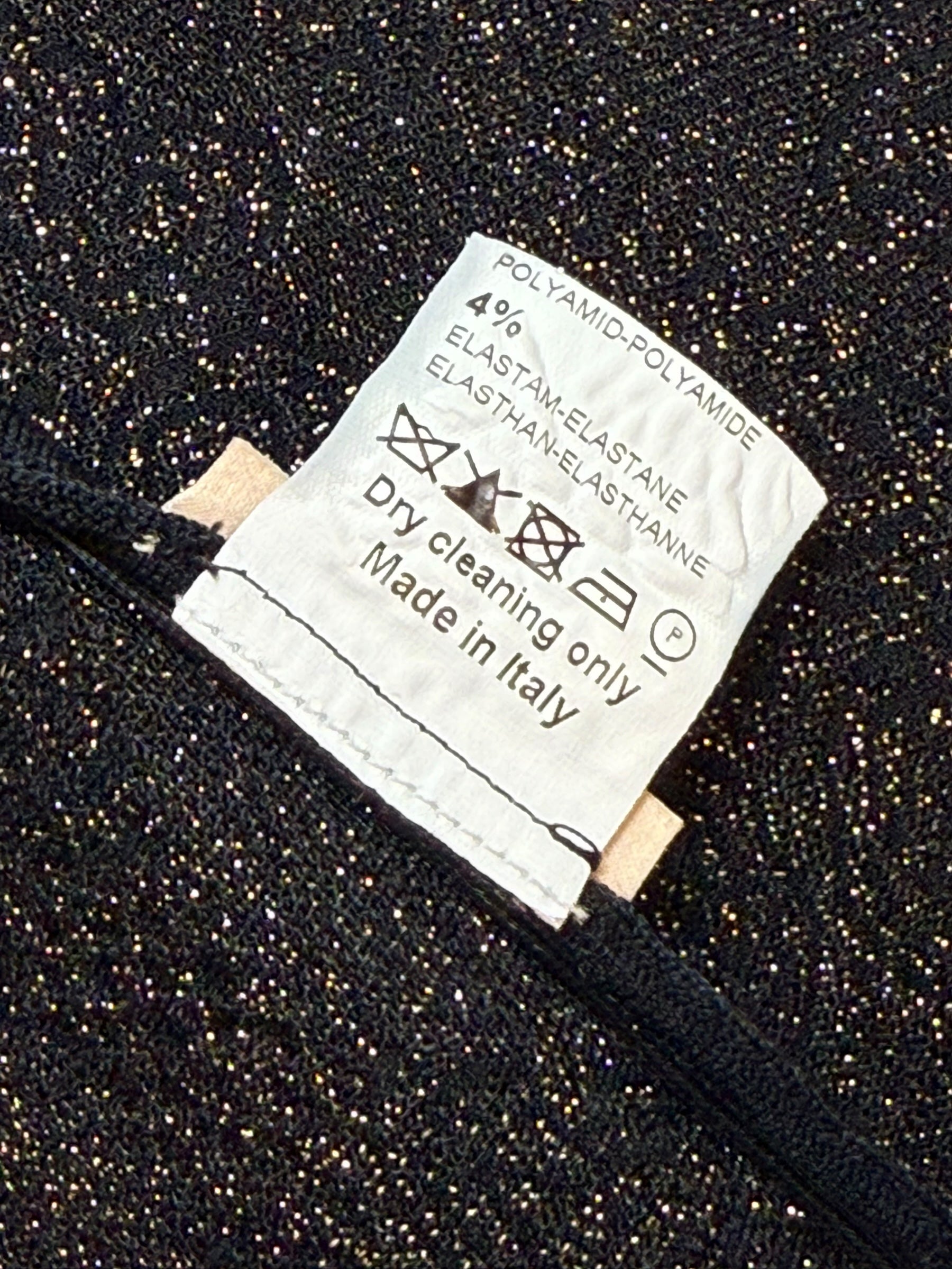 Alaïa Black Textured Knit Fit & Flare Dress IT 40 Made in Italy