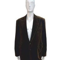 Ralph Lauren Purple Label Men’s Brown Velvet Blazer 46L Italian Tailored