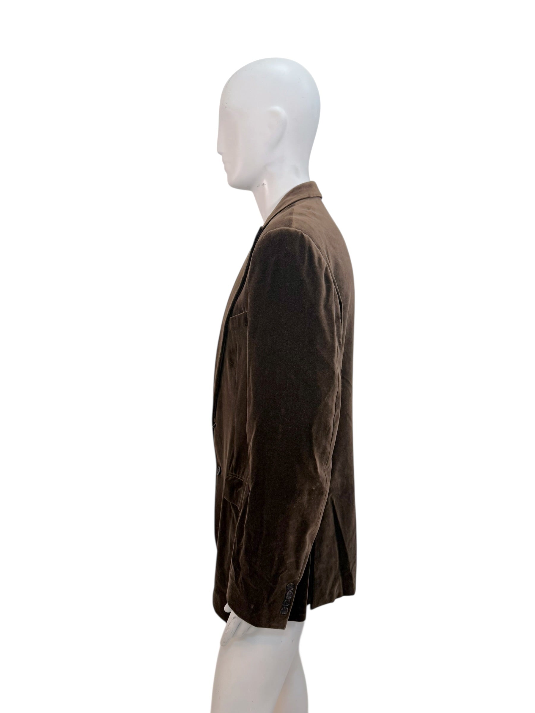 Ralph Lauren Purple Label Men’s Brown Velvet Blazer 46L Italian Tailored