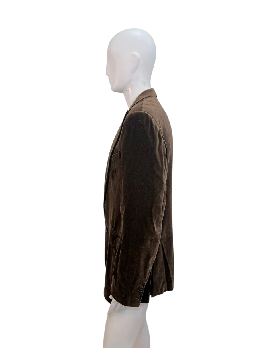 Ralph Lauren Purple Label Men’s Brown Velvet Blazer 46L Italian Tailored